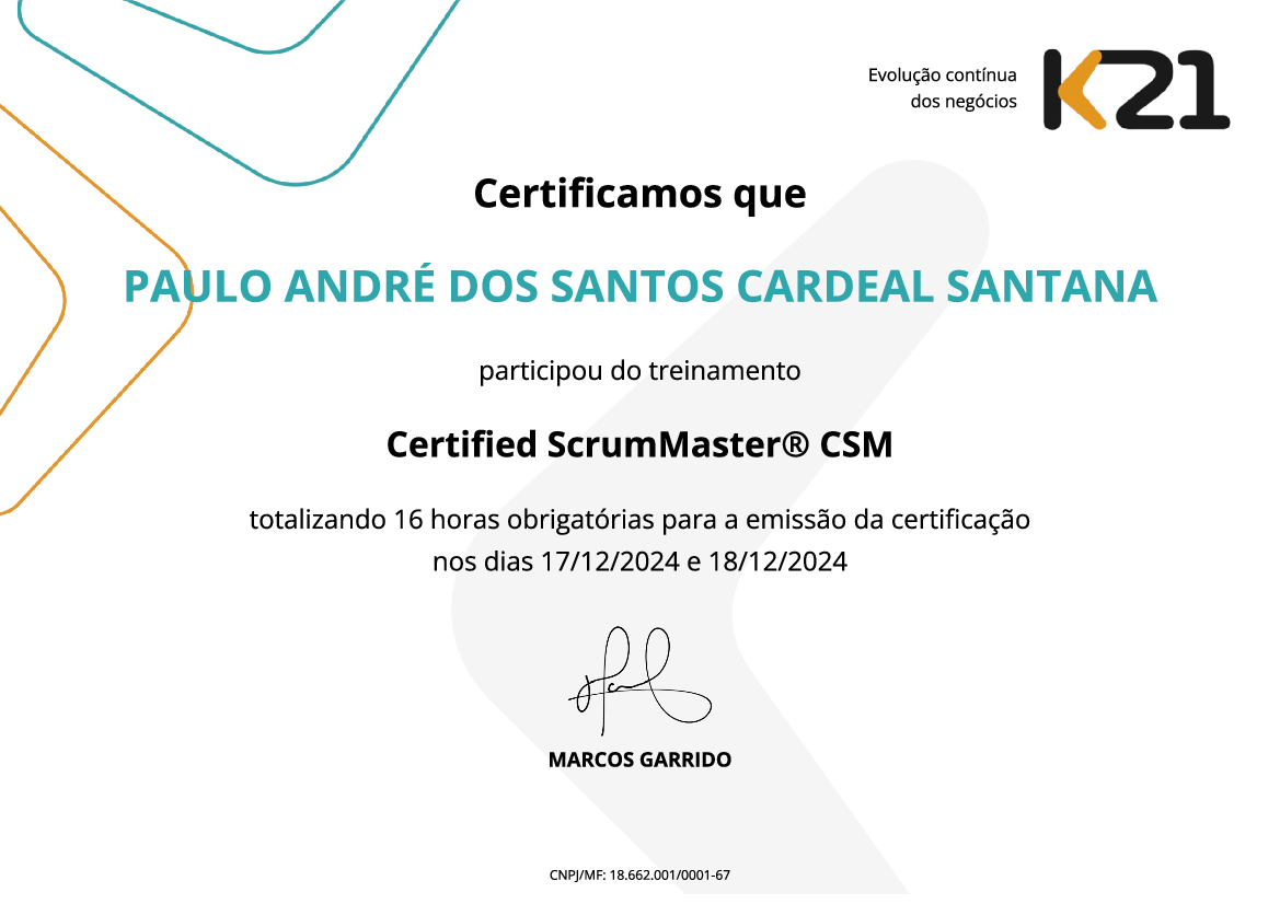 Certificado K21